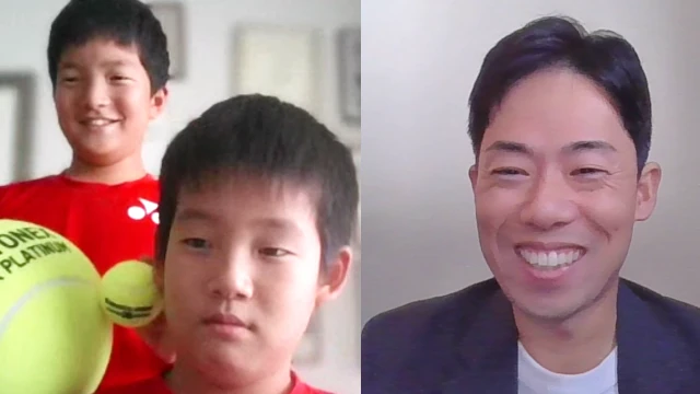 英検2級に小6で合格した双子のインタビュー風景